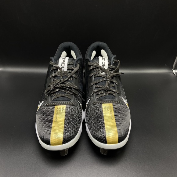 Nike Force Zoom Trout 7 Pro Black Gold White Mens Size 12.5 CQ7224-012‎ - Picture 3 of 10